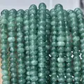 High-quality 5x8mm green chalcedony abacus beads for handmade DIY jewelry crafting - 4*6mm/Strand Approx 90 Pieces / Dark Green 27