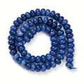 Natural 5x8mm blue chalcedony rondelle loose beads for DIY handmade jewelry crafts - 4*6mm/Strand Approx 90 Pieces / Lapis Lazuli Color 43
