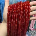 Red chalcedony 5x8mm abacus beads strands for handmade DIY jewelry bracelet crafting - 5*8mm/Strand Approx 72 Pieces / Carnelian