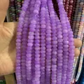 5x8mm purple chalcedony abacus beads for handmade DIY jewelry bracelets and necklaces - 4*6mm/Strand Approx 90 Pieces / Purple (48)
