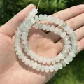 Natural 5x8mm pale green chalcedony abacus beads for handmade DIY jewelry making - 4*6mm/Strand Approx 90 Pieces / Light Green (51)