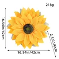 Autumn burlap sunflower wreath for door decor, 16.54in diameter and 2.36in depth - C1-6 Burlap Sunflower Wreath