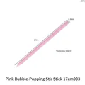 Reusable pink silicone stirring rod for resin DIY craft tools, 17cm length for mixing - Bubble Popping Rod (3805) / 17cm / Pink