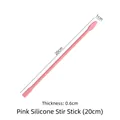 Reusable pink silicone stir stick for DIY resin art and jewelry making, 20cm length - Stirring Rod (1801) / 20cm / Pink