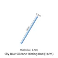 Sky blue silicone stirring rod, 14cm long for DIY resin crafting tools. - Stirring Rod (1802) / 14cm / Sky Blue