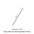 Durable grey silicone stirring rod for resin DIY crafts, 14cm length and 0.7cm thickness - Stirring Rod (1802) / 14cm / Gray