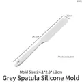 Professional white silicone spatula stirring rod tool for DIY epoxy resin craft mold - Spatula Mold (2302) / 24.1cm / Gray