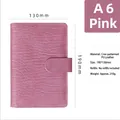 Einband für A6-Notizbuch in Rosa mit Krokodilmuster, PU-Leder, Größe 190x130 mm. - A5 / Rosa