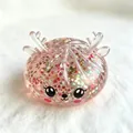 Χριστουγεννιάτικο ελαφάκι squishy παιχνίδι με γκλίτερ σε λευκό βελούδινο φόντο - Ροζ