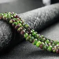 Natural faceted 4x6mm ruby in zoisite abacus wheel beads for DIY jewelry making accessories - 4x6mm Faceted (Approx 82 Pieces) / Ruby Zoisite