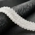 Macro shot of 4x6mm white faceted rondelle agate beads for DIY jewelry making string - 4x6mm Faceted (Approx 82 Pieces) / White Jade