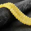 Yellow 4x6mm faceted abacus agate beads for DIY jewelry making loose wheel beads - 4x6mm Faceted (Approx 82 Pieces) / Light Topaz Jade