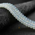 Faceted 4x6mm translucent white abacus wheel beads for DIY jewelry making accessories - 4x6mm Faceted (Approx 82 Pieces) / Opalite