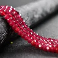 4x6mm faceted red abacus beads for DIY jewelry making and craft projects - 4x6mm Faceted (Approx 82 Pieces) / Dark Ruby Color