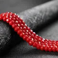 Faceted red agate spacer beads for DIY jewelry making and handicraft accessories - 4x6mm Faceted (Approx 82 Pieces) / Magnetic Red