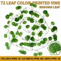 Vite di foglie di begonia artificiale lunga 2m con 72 foglie per decorazione interna - Foglia di Begonia (Stile 72 Foglie)