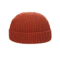 Rostrote gerippte Strickmütze für Damen und Herren, warmes Wintermode-Accessoire. - Einheitsgröße / Karamell