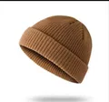 Bonnet docker en tricot marron chameau chaud pour une protection hivernale élégante - Taille unique / Kaki