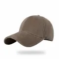 Vintage gewaschene Baseballkappe in Kaffeebraun mit breiter Krempe für Sonnenschutz - M (57-60cm) / Kaffeebraun