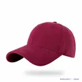 Premium cotton burgundy baseball cap with adjustable strap and wide brim for sun protection - M (57-60cm) / Burgundy