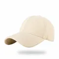 Professional washed distressed baseball cap in off-white finish for sun protection - Off White