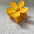 Molletta per capelli a fiore giallo vibrante con finitura opaca per uno styling elegante - 7.5CM (Sfuso) / Giallo