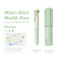 Planwith mini 3-in-1 multi-color gel pen in green, 0.5mm bullet tip variant - Chubby 3-Color Retractable Gel Pen (Green)