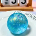 Blue glitter maltose syrup squeeze toy stress ball for anxiety relief and sensory fun - Sky Blue