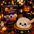 Halloween mystery blind box featuring a cute glittery squishy dumpling toy with festive props - Cute Ghost