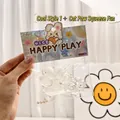 Detailed view of a glittery cat paw squishy toy with pearls in clear packaging - Clear 1+1 Cat Paw / Squishy Toy With Small Gift