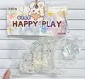 Ensemble de jouets squishy patte de chat transparent avec gaufre et perles - Demi-gaufre transparente plus petite patte de chat
