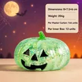 Spremitore a forma di zucca di Halloween con glitter verdi per alleviare lo stress - Serie testa di zucca / Sacchetto OPP (8x7,5x6 cm) / Verde