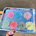 Set van 7 kleurrijke glitter transparante framboos TPR squishy stressspeelgoed - Laser Glitter Wafel / L