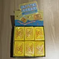 Set of six yellow butter cheese slow rising squishy toys for stress relief and sensory play - Butter Block Style / Yellow