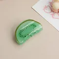 Creative kiwi fruit shaped green acrylic hair claw clip for women's hair styling - Kiwi