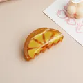 Creative orange fruit slice hair claw clip made of translucent acrylic for women - Orange