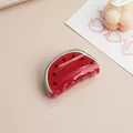 Adorable watermelon shaped acrylic hair claw clip with creative fruit design for women - Watermelon