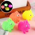 Colorful glowing rabbit-shaped soft rubber ball toy for children and stress relief - Light-Up Puffer Rabbit