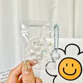 Διαφανές squishy μενταγιόν με πέρλες και αστέρια σε σακουλάκι zip - Μενταγιόν Squishy Τάρτα Σμέουρων Με Κουδούνι
