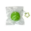 Green peeling orange squeeze toy with star keychain accessory in a clear plastic bag - PVC with Star Pendant / Color Changing Peeled Orange (Green to Yellow)