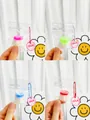 Cute colorful pudding shaped squishy toy keychain charm in clear ziplock packaging - Powdered Pudding Squishy Pendant With Bell