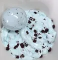 Handmade light blue sea salt oreo themed butter slime with a matching squishy stress ball - Sea Salt Style (2510) / Sea Salt (Light Blue)