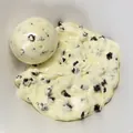 Handmade creamy banana butter slime stress ball with unique small brown block inserts - Black Pepper Style (2510) / Butter Black Pepper (Creamy White)