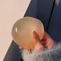 Translucent skin-colored maltose squishy ball toy for stress relief and sensory play - Round Shape / 6cm (PVC Bag) / Coconut Oil Color