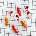 Σετ μπρελόκ squishy με τηγανητή ουρά αστακού και κουδουνάκια για τσάντες - Μενταγιόν Squishy Τηγανητή Ουρά Αστακού