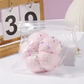 Cute pink pumpkin bread shaped squishy stress relief toy in transparent zipper bag - Pink Pumpkin Bread Squishy