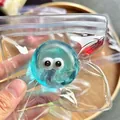 Blue maltose-style squishy squeeze toy with big eyes in plastic bag - Maltose Texture / 4cm (PVC Bag) / Blue
