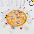 Kawaii animal ice cube squeeze toy pendant with colorful bell for backpack accessory - Cartoon Ice Cube Squishy Pendant