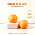 Premium 6 cm orangefarbener runder Quetsch-Stressball aus weichem und robustem TPR-Material - Kugel-Stil / 6cm Größe / Orange