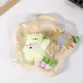Cute yellow waving bear pinch toy for stress relief in plastic bag - Waving Bear (Green)